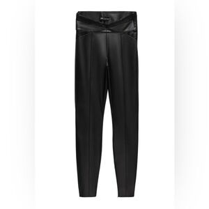 Zara Faux Leather Black High-Waisted Pants